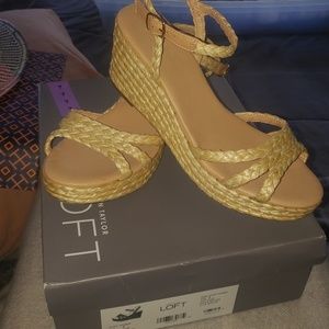 New Loft wedge straw sandals